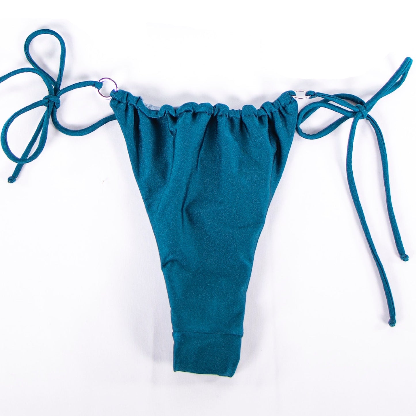 Tanga de bikini gris/verde oscuro