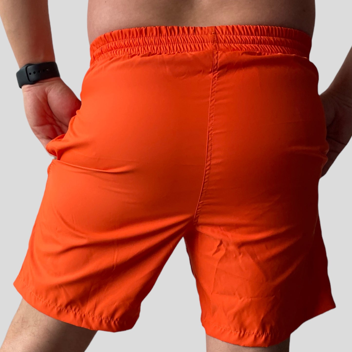 Pantaloneta de baño color naranja