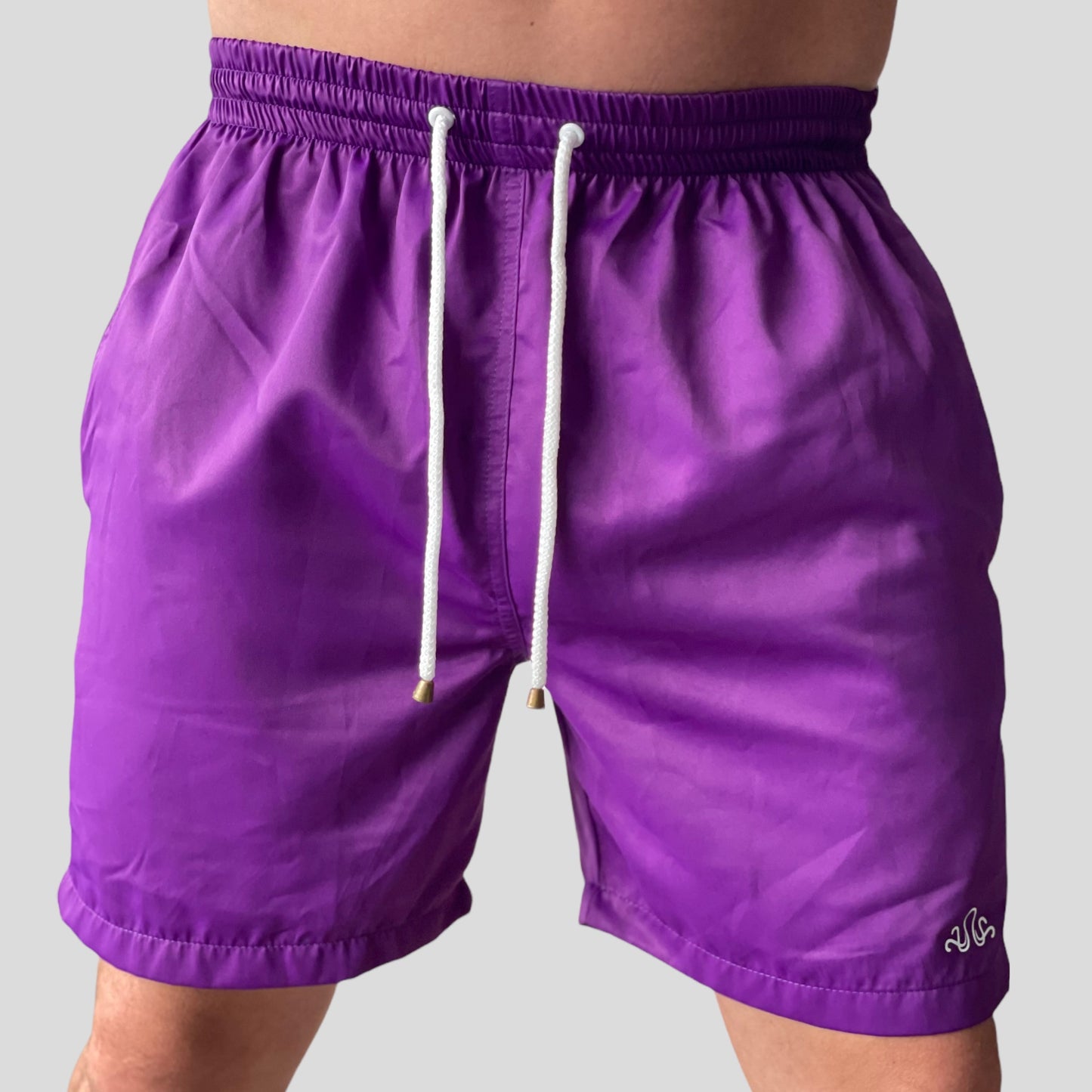 Pantaloneta de baño color morado